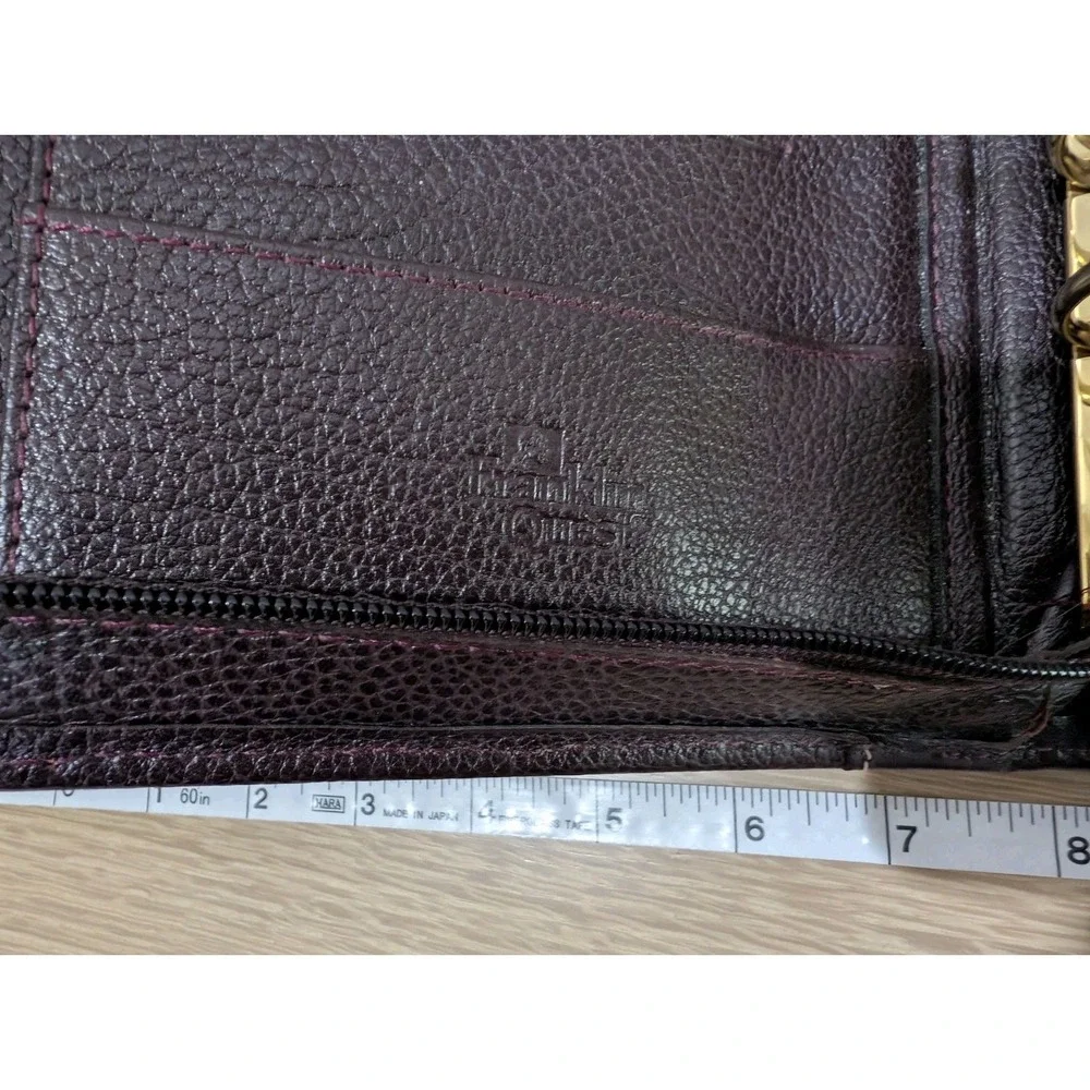Franklin Quest Brown Verona Top Grain Leather Planner 6-Ring Full Zip 12455